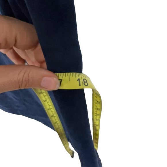 Vintage 90s Dark Blue Faux Suede Short Dress Long Blazer Set Small - Picture 16 of 16